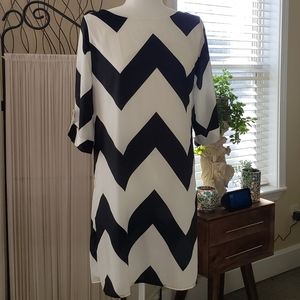 Gabriella Rocha 3/4 Sleeve Chevron Print Dress